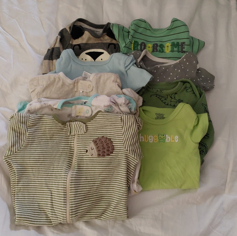 Lot of 0-3m and 3 month Gently Used Baby Boy